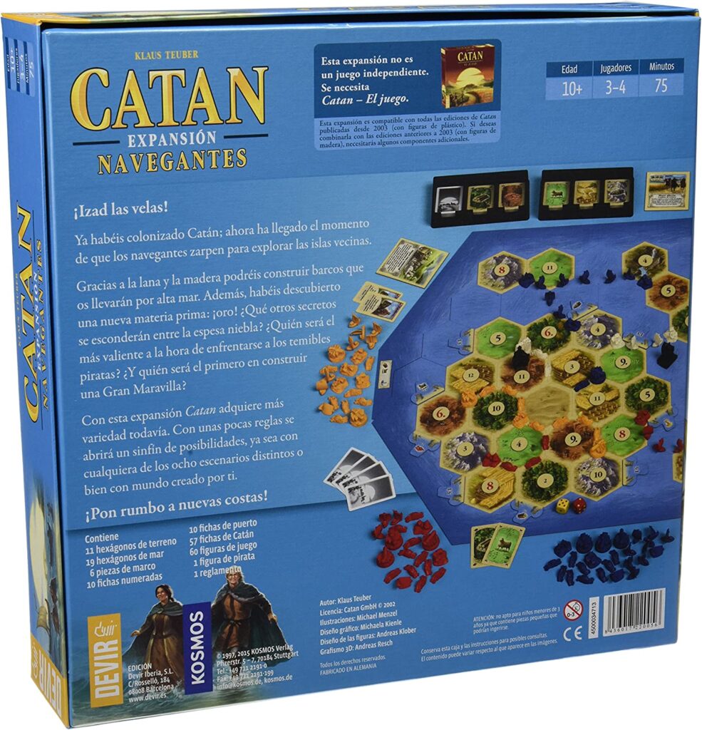Catan: expansión Navegantes juego de mesa