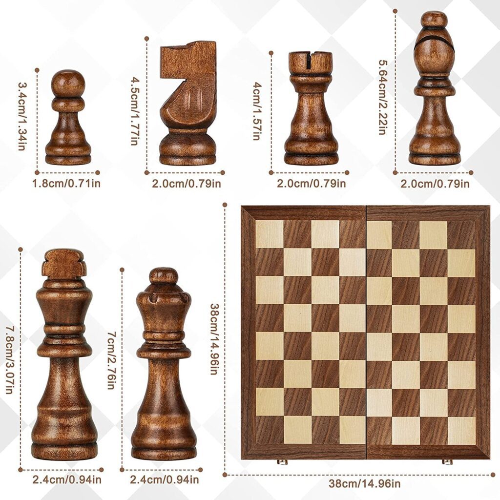 Tablero ajedrez de madera plegable Peradix