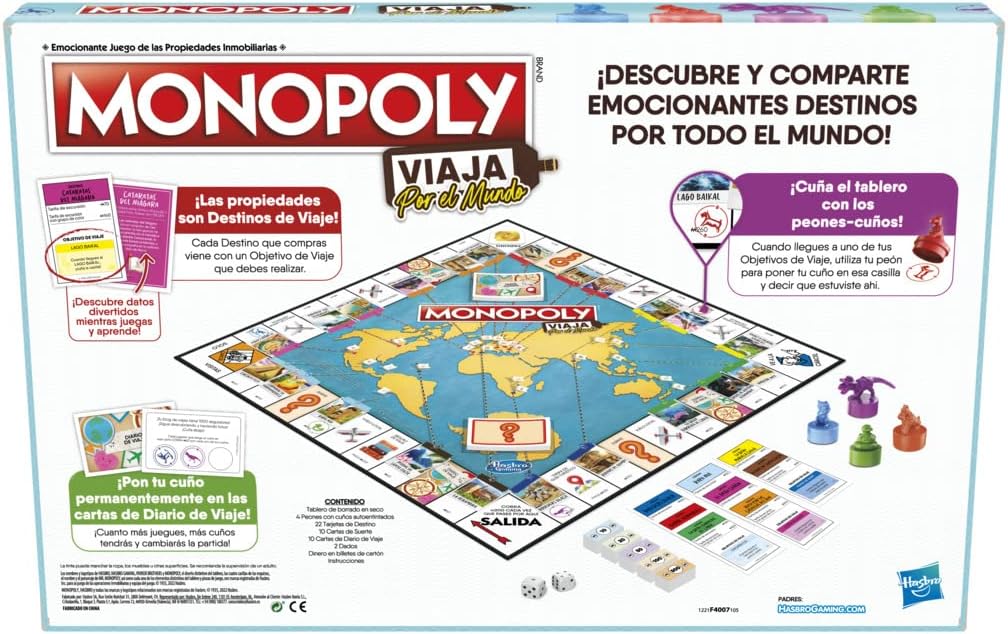 Monopoly Viaja por el mundo juego de mesa